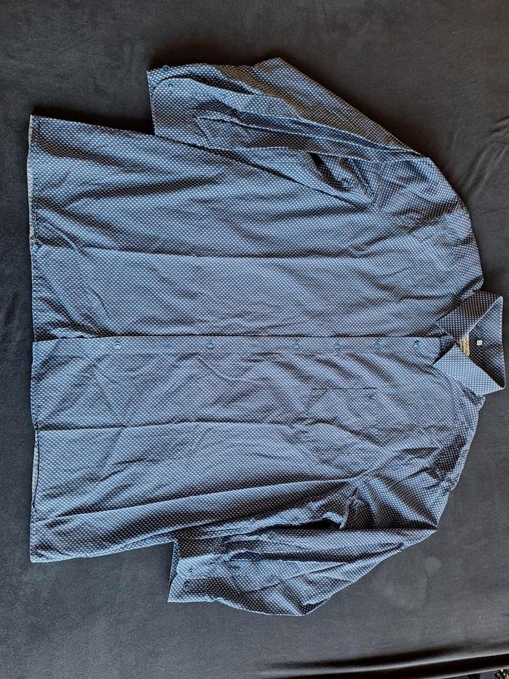 Marvelis overhemd, diep donkerblauw maat 48/19 als nieuw, Kleding | Heren, Overhemden, Nieuw, Overige halswijdtes, Blauw, Ophalen of Verzenden