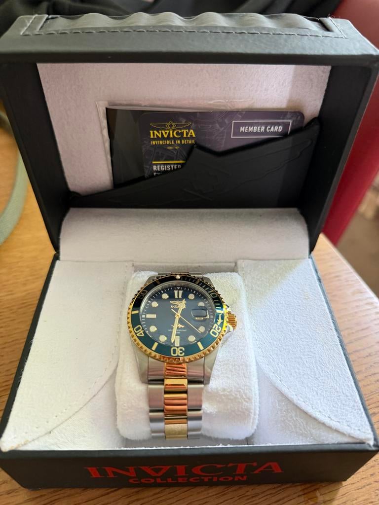 Invicta Heren Horloge - Zo goed als nieuw, Sieraden, Tassen en Uiterlijk, Horloges | Heren, Overige merken, Staal, Verzenden, Polshorloge