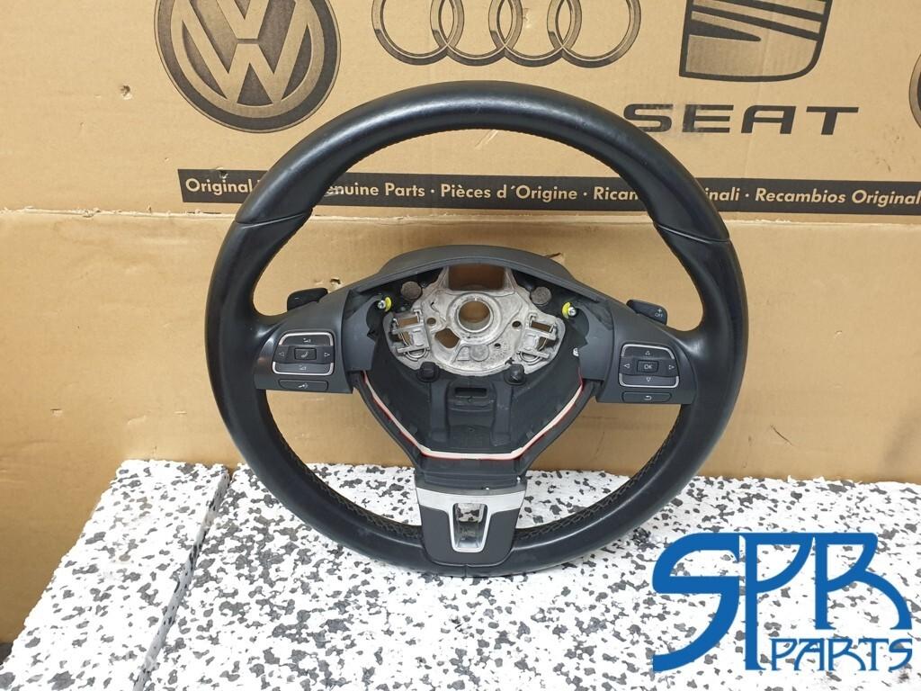 GOLF 6 T5 GP MULTIFUNCTIONEEL FLIPPERS Stuurwiel leder STUUR, Gebruikt, Volkswagen, Ophalen of Verzenden, Volkswagen