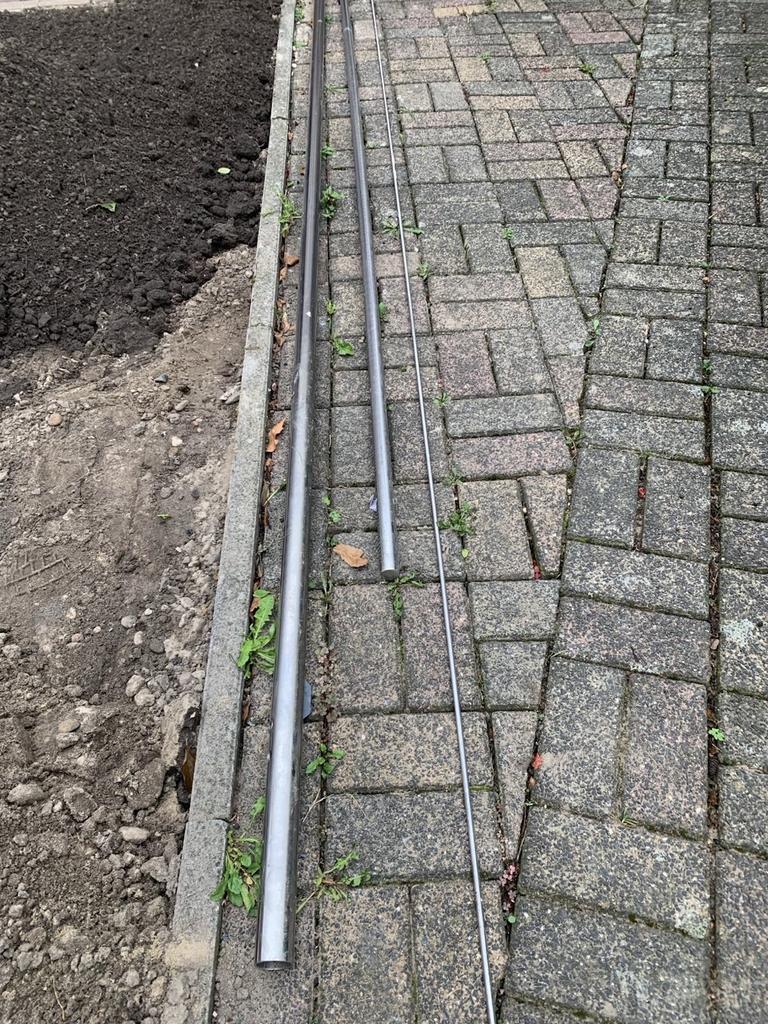 Staal buizen rond 5m, Doe-het-zelf en Verbouw, Metalen, Ophalen, Gebruikt