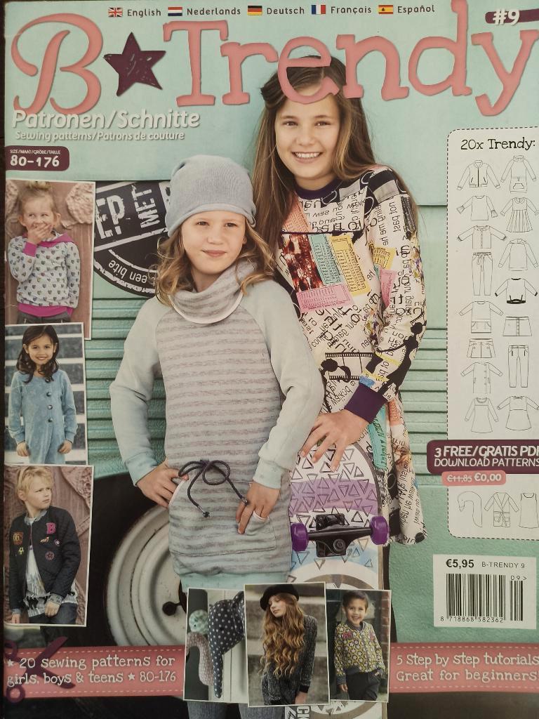 B trendy 9 naaien patronen voor kinderen, Hobby en Vrije tijd, Kledingpatronen, Ophalen of Verzenden, Zo goed als nieuw, Kind