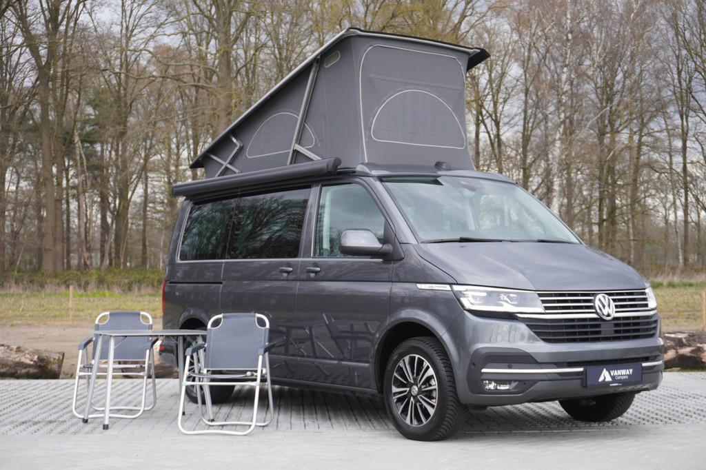Volkswagen California Ocean T6.1 150pk Trekhaak Apple carpla, Caravans en Kamperen, Automaat, Buscamper of Camperbus, Bedrijf