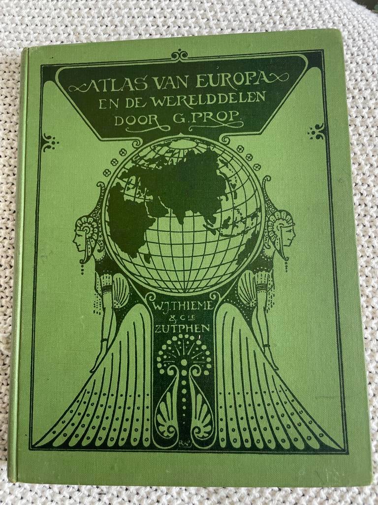 Atlas van Europa en de Werelddelen - G. Prop, Boeken, Atlassen en Landkaarten, Gelezen, Overige atlassen, Wereld, 1800 tot 2000