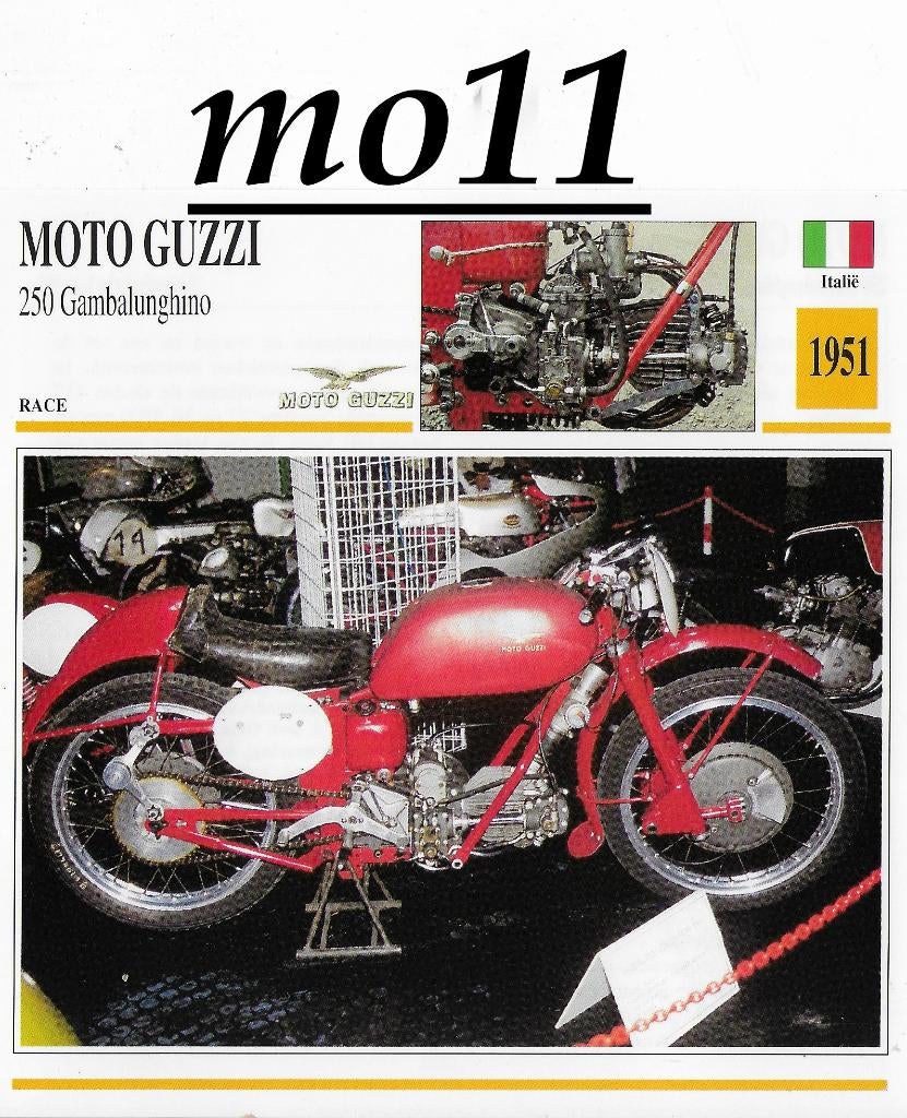 M11 motorkaart moto guzzi 250 gambalunghino, Ophalen of Verzenden, Zo goed als nieuw, Motoren