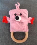 Gehaakte rammelaars schaapje en flamingo, Ophalen, Nieuw