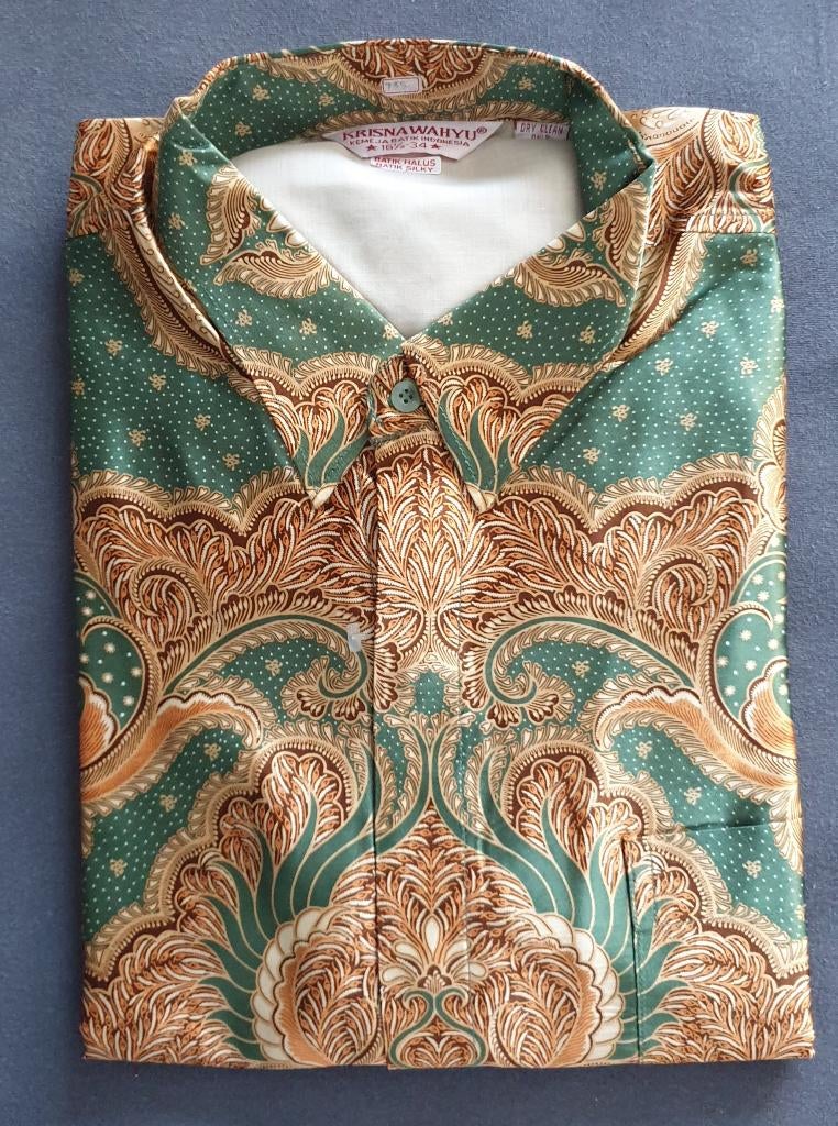 Nieuw Grote maat satijnen en gevoerde Batik overhemden in or, Ophalen of Verzenden, Nieuw, Overige halswijdtes