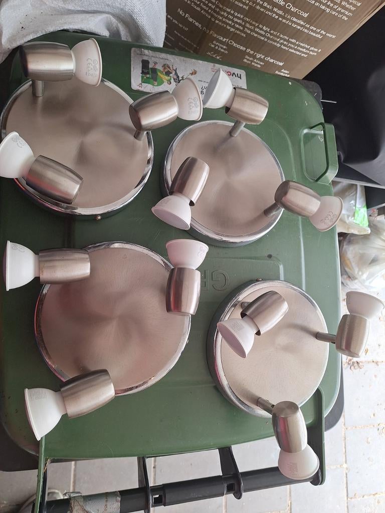 Plafonnière  4x, Ophalen, Zo goed als nieuw, Metaal of Aluminium