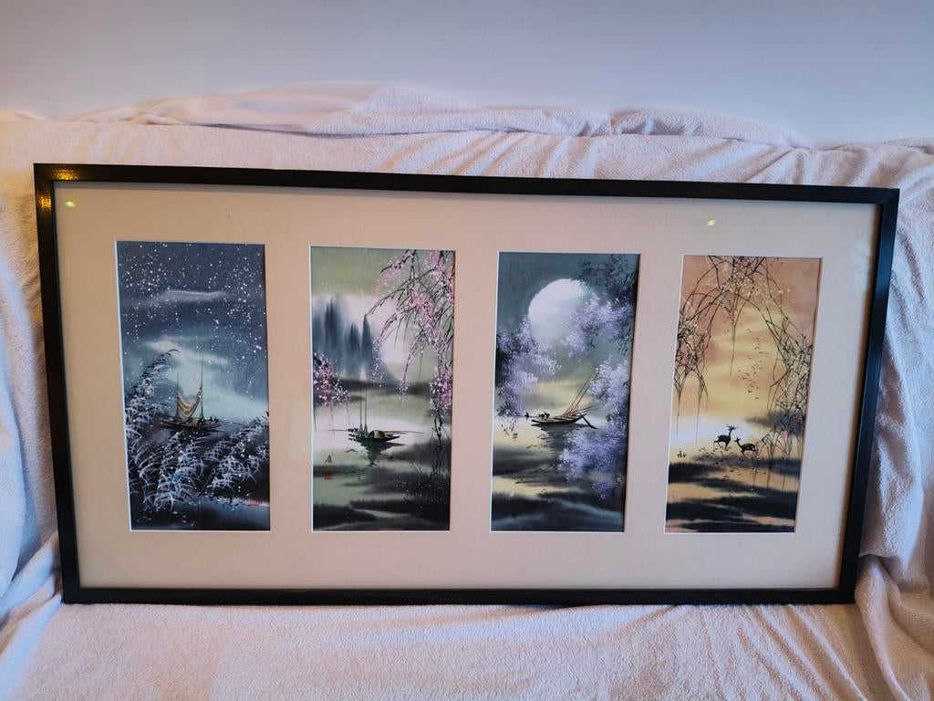 4 Schilderijen van de 4 jaargetijden in 1 lijst, Ophalen