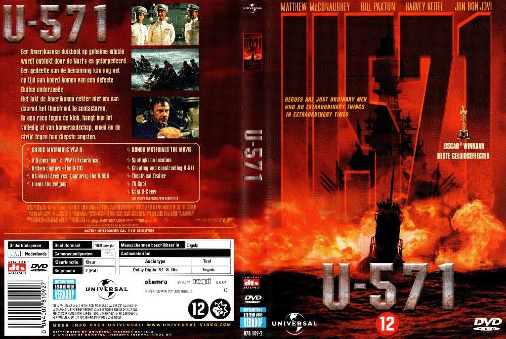 U571, Vanaf 12 jaar, Ophalen of Verzenden, Zo goed als nieuw