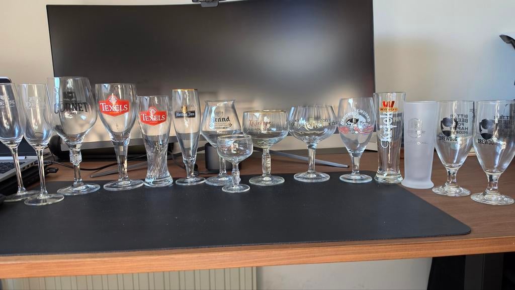Diverse bierglazen collectie, Verzamelen, Glas en Borrelglaasjes, Ophalen