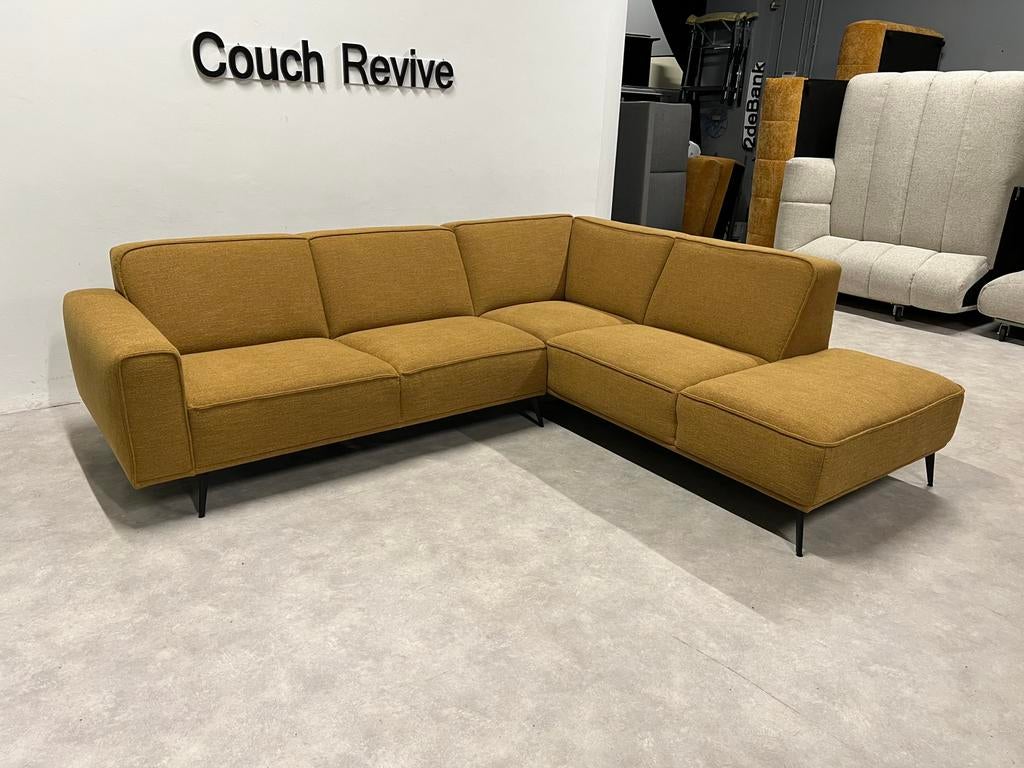 GRATIS LEVERING Gele Hoekbank 270x225 REFURBISHED, Huis en Inrichting, Banken | Bankstellen, 250 tot 300 cm, Verzenden, Zo goed als nieuw