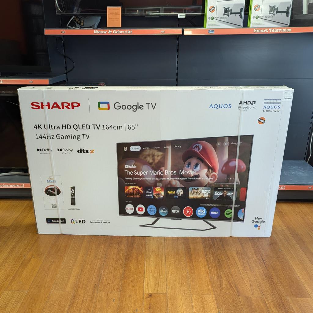 Sharp 43GR8265 43" 4K Ultra HD 144Hz QLED Google TV | NIEUW, Sharp, Nieuw, https://global.sharp/contact/, 1 Takumi-cho, Sakai-ku, Sakai City, Osaka 590-8522, Japan