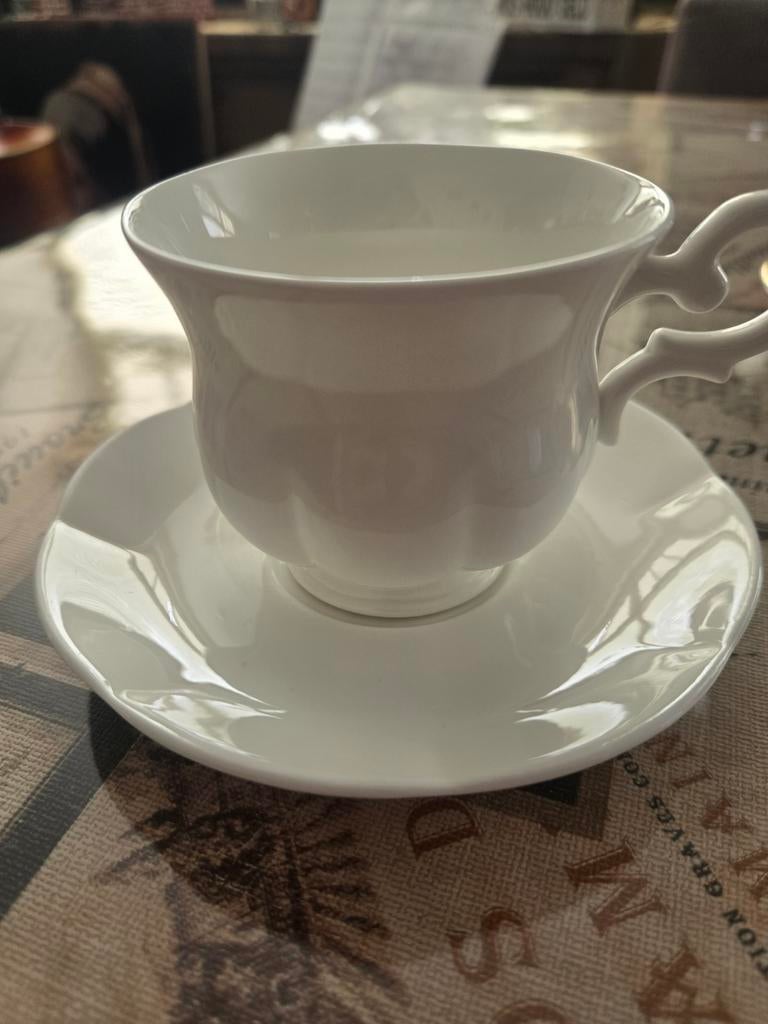 Royal Canterbury Fine Bone China Witte Kop en Schotel, Ophalen of Verzenden