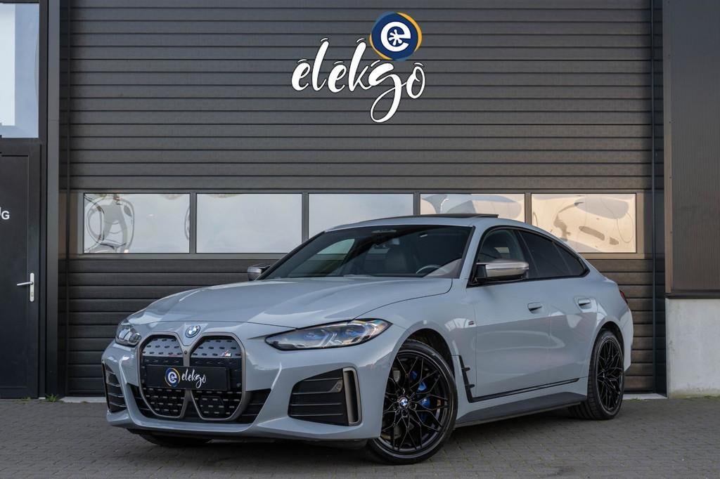 BMW I4 M50 High Executive|544 PK|PANO|LASER|Stuurverwarming, Auto's, BMW, Gebruikt, Zwart, Leder, 2190 kg