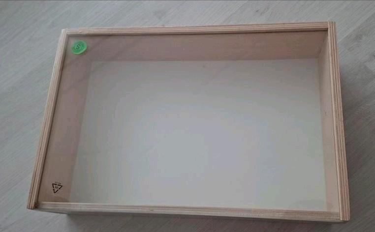 IKEA houten kistje met glasplaat, Minder dan 50 cm, Nieuw, Ophalen of Verzenden, Minder dan 50 cm