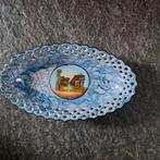 Decoratief blauw schaaltje met afbeelding Koudum hoofdstraat, Ophalen of Verzenden