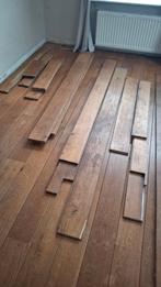 >75 m2 massief eiken vloerdelen, 17/17,5 cm breed, Doe-het-zelf en Verbouw, Vloerdelen en Plavuizen, Ophalen, Vloerdelen of -planken