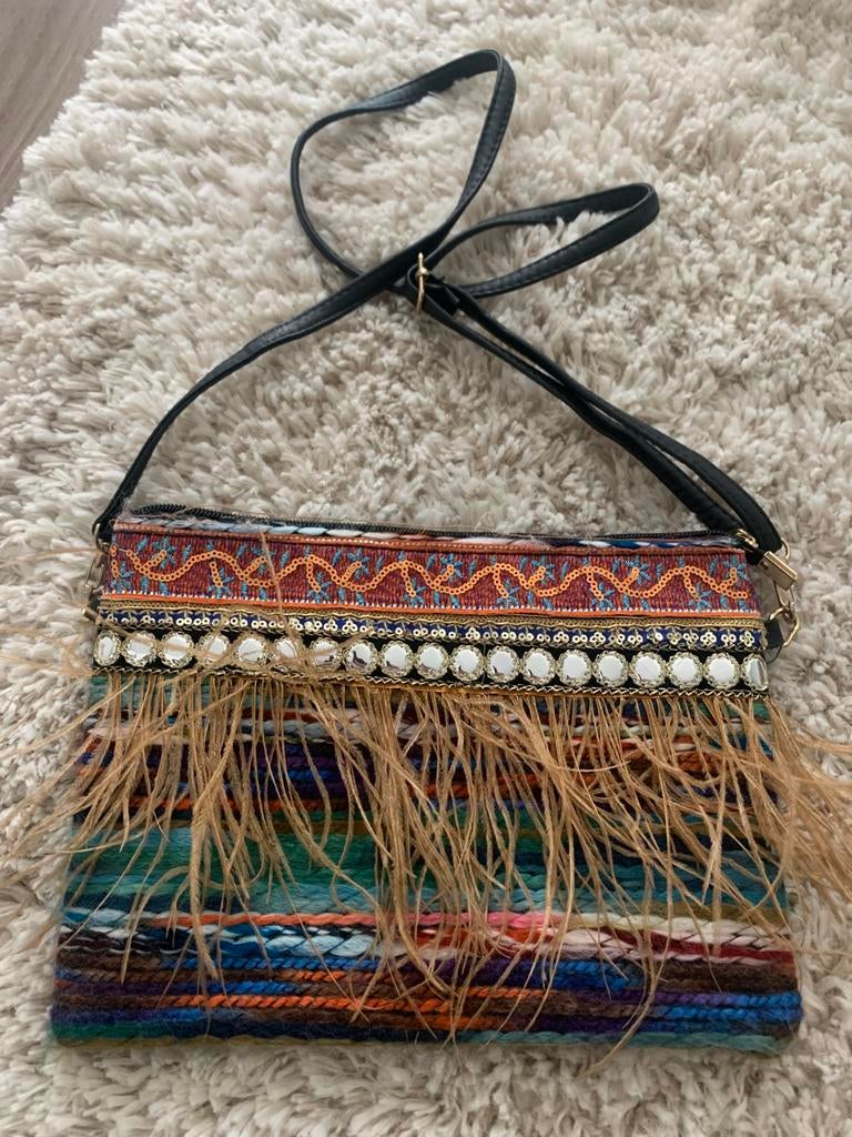 Leuk boho/festival tasje, Ophalen, Zo goed als nieuw, Schoudertasje