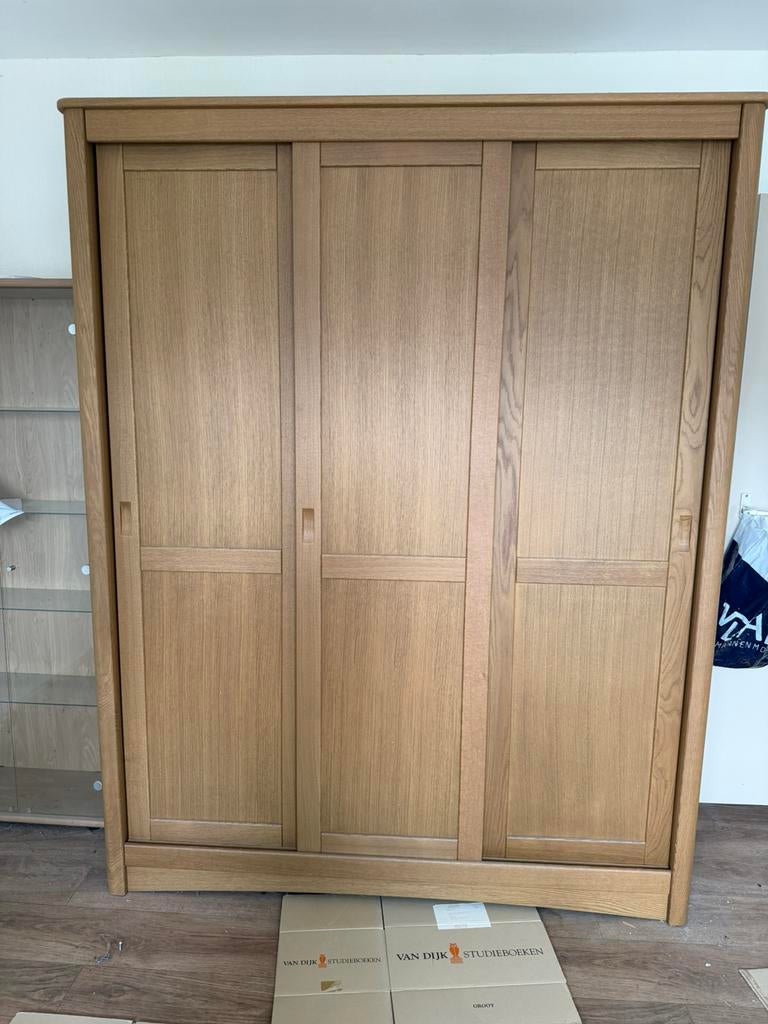 Hang/ligkast met schuifdeuren, Huis en Inrichting, Kasten | Kledingkasten, Ophalen, 200 cm of meer, 150 tot 200 cm, Eikenhout
