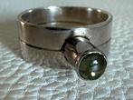 R170/Ziveren Vintage MOK modernist ring Scandinavië 18, 18 tot 19, Gebruikt, Verzenden, X
