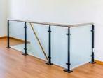 Hoogwaardige balustrade trap - glas en staal h102×l272×b97, Ophalen, Zo goed als nieuw, Minder dan 2 meter