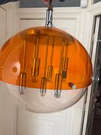 Vintage Grote RAAK Bol Lamp XL - Oranje Plexiglas Hanglamp, Ophalen