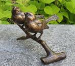 2 MUSSEN OP TAK / VOGELS/ BRONS, Dierenbeeld, Nieuw, Info@huisentuindecoratiemarie.nl, Huis en tuin decoratie marie
