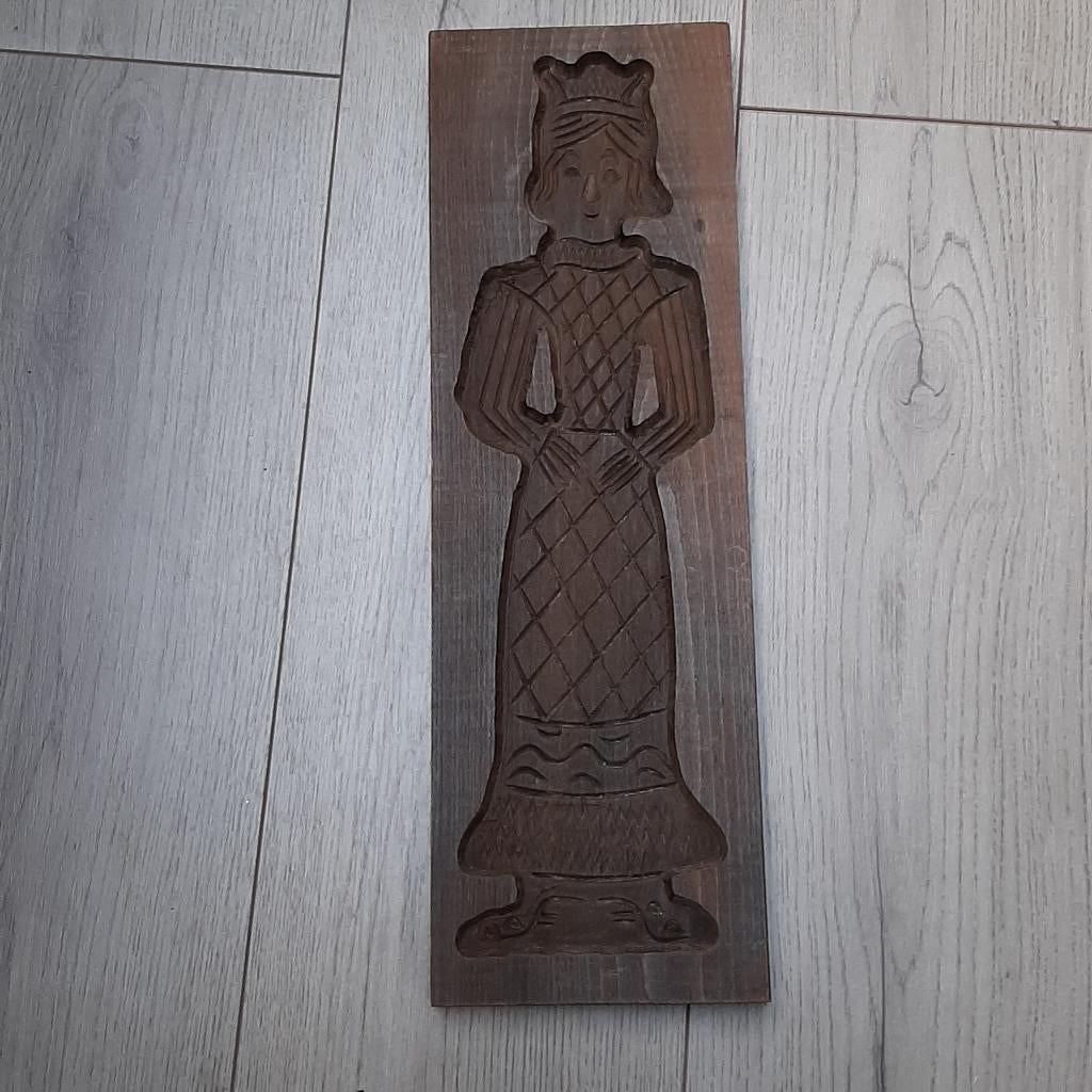 Antieke houten speculaasplank /koekplank van vrouw ( Sarah?), Antiek en Kunst, Antiek | Keukenbenodigdheden, Ophalen