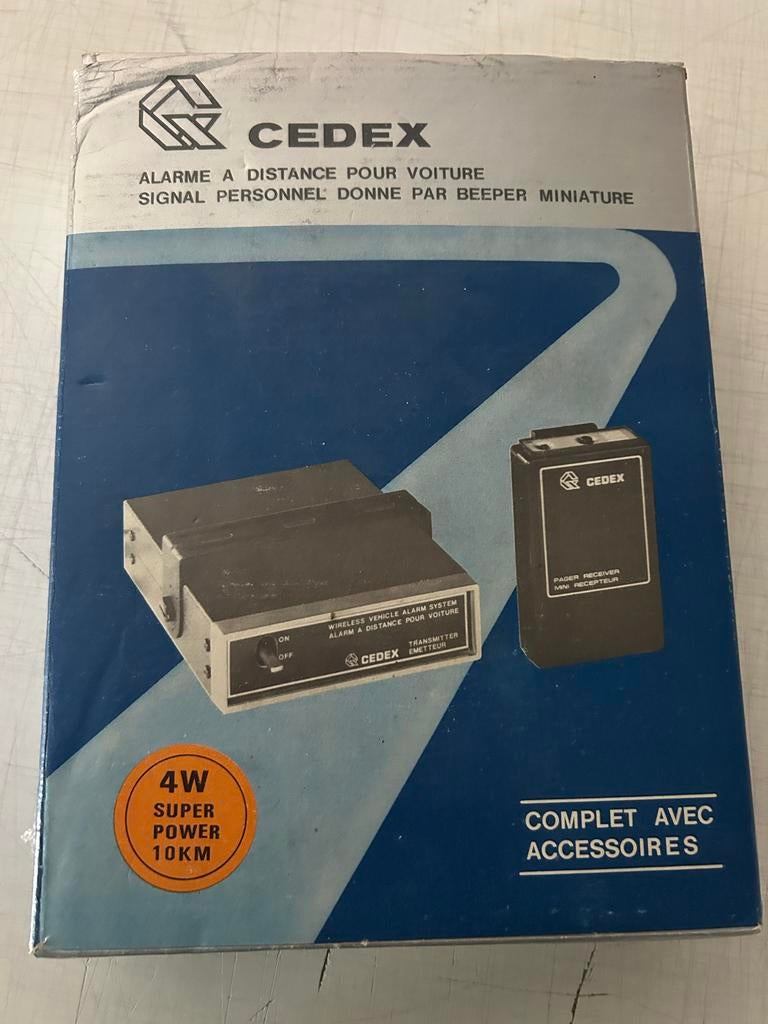 Nieuw CEDEX Draadloos Voertuig Alarmsysteem - 4W Super Power, Verzenden, Nieuw