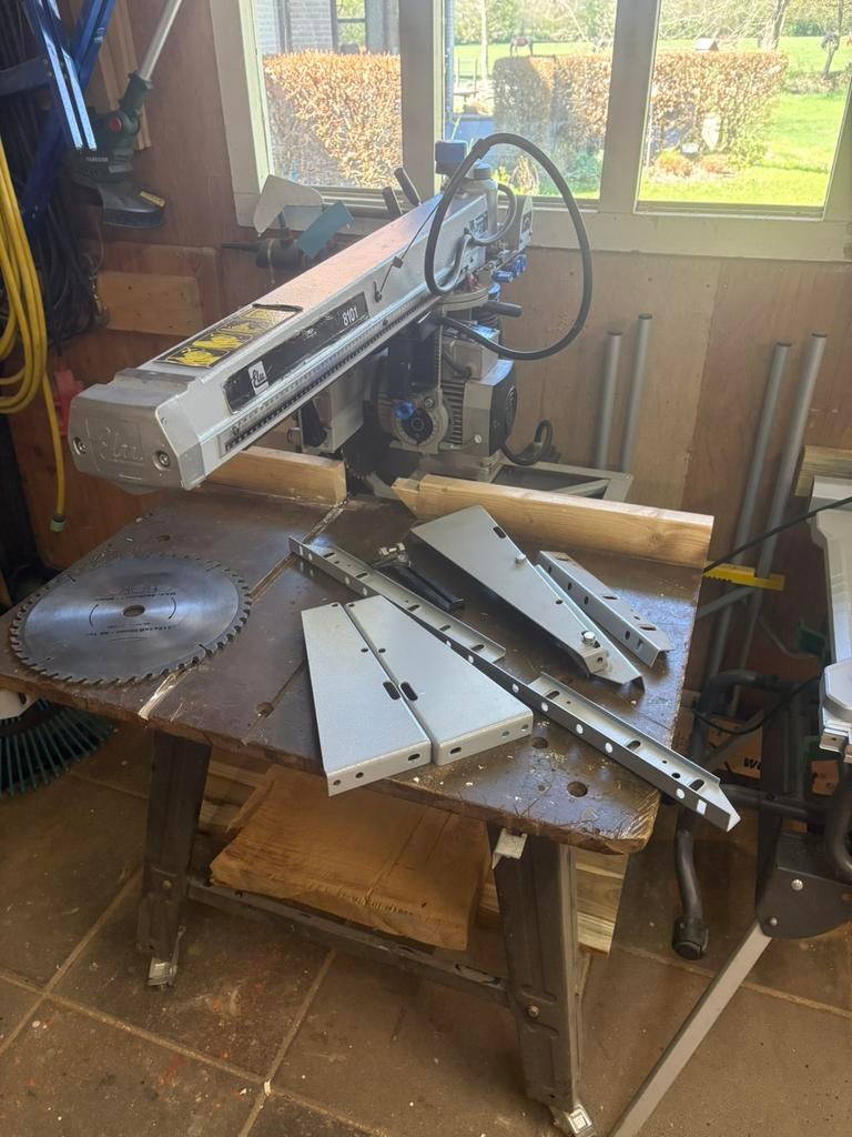 lu RAS 8101 A1 Radiaalzaag – compleet met extra bladen, Ophalen, 70 mm of meer, Zo goed als nieuw, Afkortzaag