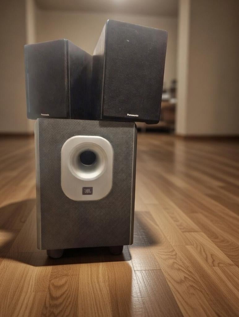 JBL Subwoofer + 2x Panasonic Speakers - Powerful Home Audio, Audio, Tv en Foto, Luidsprekers, Ophalen of Verzenden