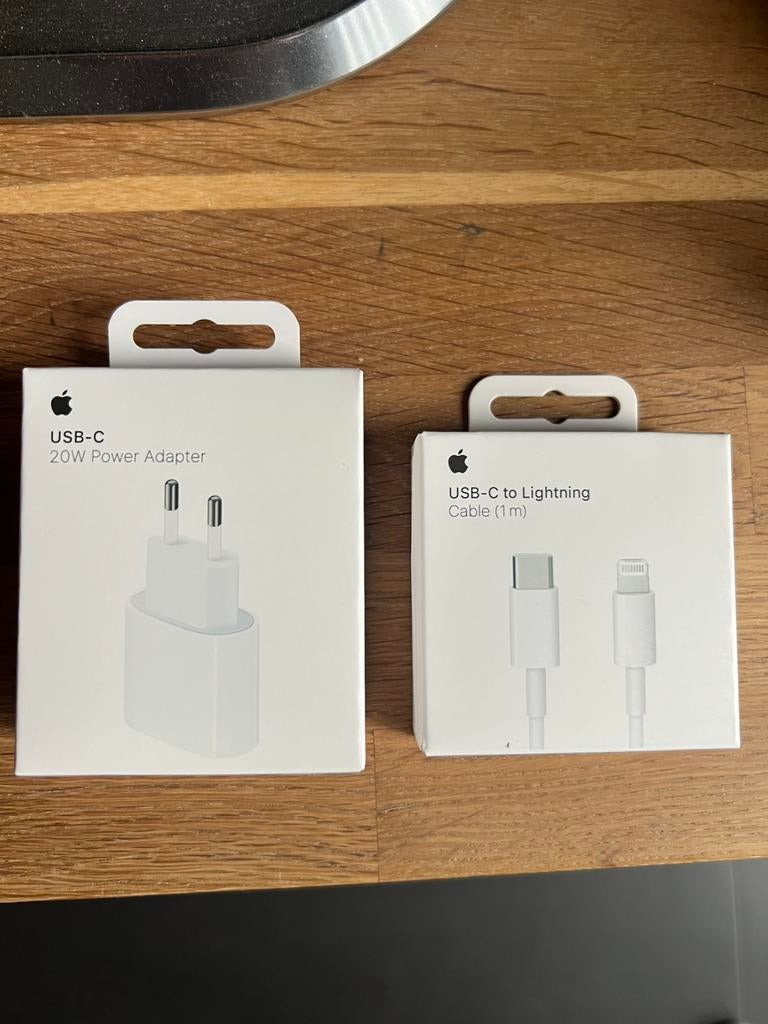 Apple Origineel Power Adapter 20w Incl USB-C to lightning 1m, Telecommunicatie, Mobiele telefoons | Telefoon-opladers, Ophalen of Verzenden
