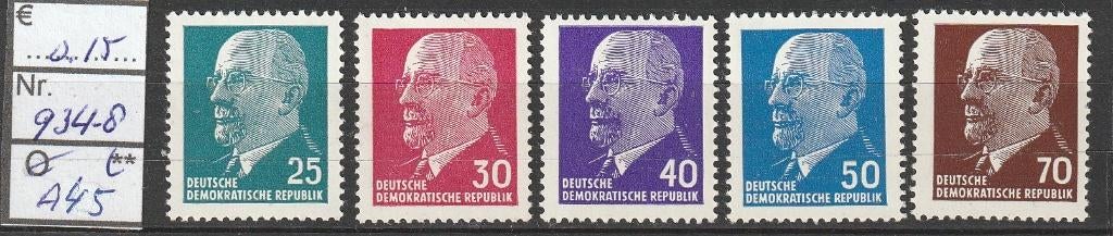 DDR Ulbricht Michel 934-8 Nr.A45p, Verzenden, DDR, Postfris