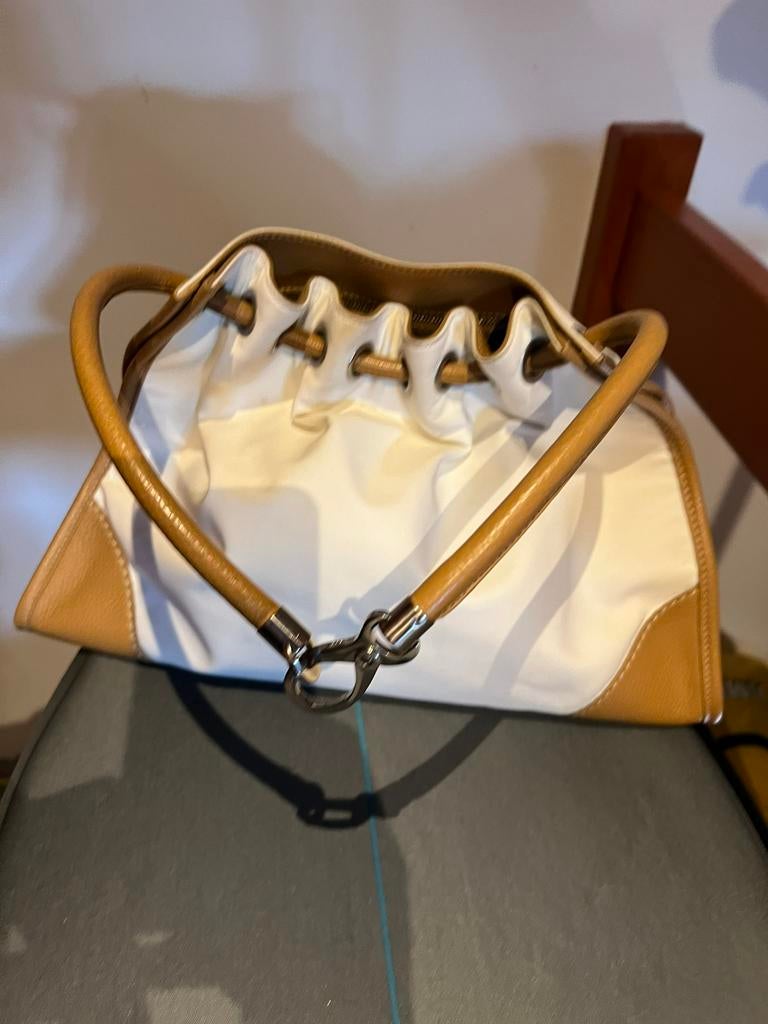 TODS tas met leer origineel goed, Sieraden, Tassen en Uiterlijk, Tassen | Damestassen, G, Schoudertasje, Beige, G