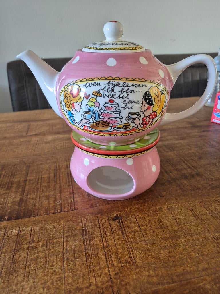 Blond theepot en theelicht houder, Ophalen