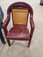 Grosfillex terras stoelen rood 12 st, Ophalen, Gebruikt, Kunststof, Stapelbaar