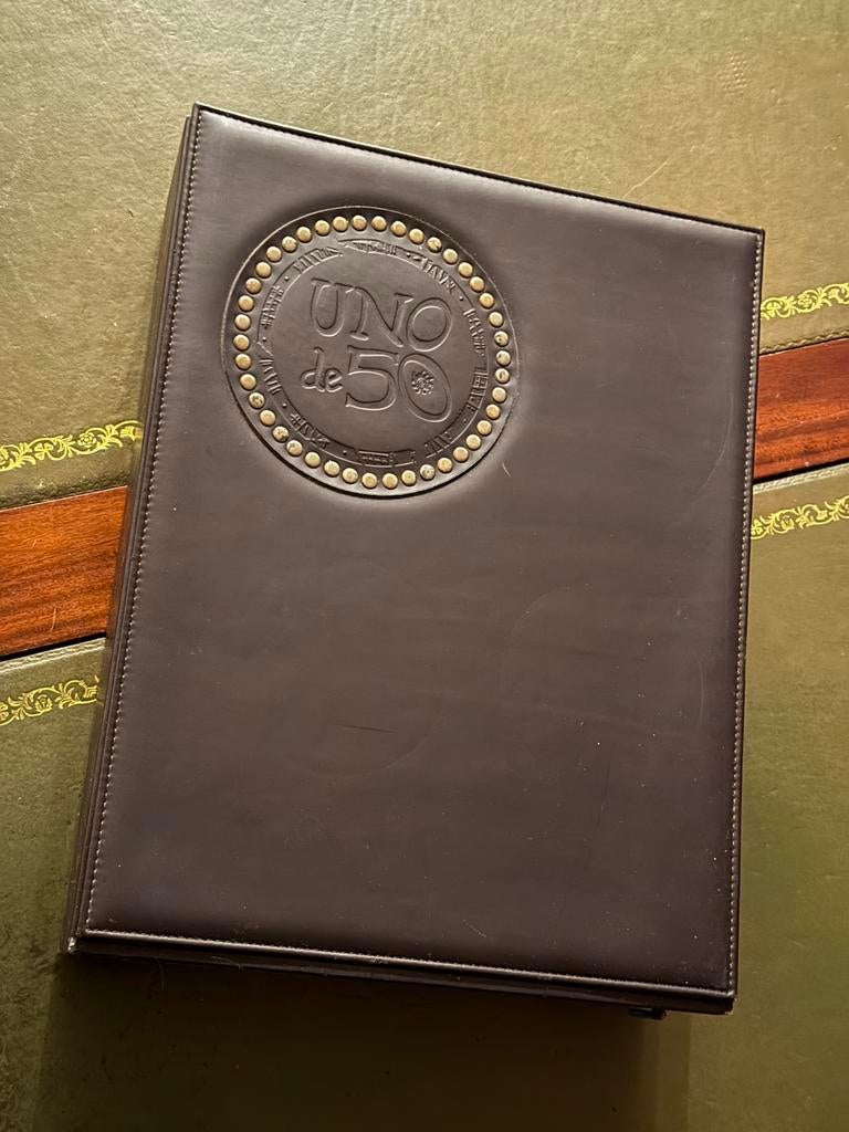 Grote lederen Uno de 50 sieraden kist / cassette / display, Verzenden, Zo goed als nieuw, Overige kleuren, Hardcase