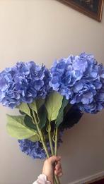 Kunstbloemen  Paarse Hortensia's 4 hele grote, Ophalen of Verzenden, Zo goed als nieuw