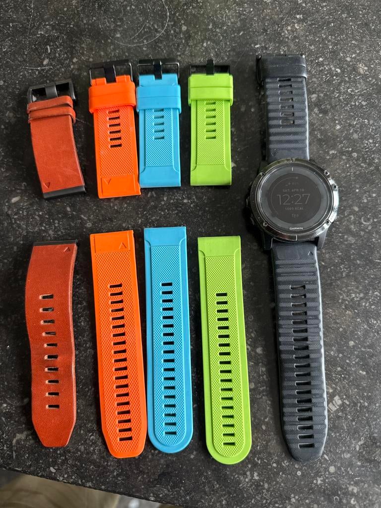 Garmin Fenix 5X Plus Sapphire - Multisport GPS Smartwatch, Sieraden, Tassen en Uiterlijk, Sporthorloges, Zwart, Ophalen of Verzenden