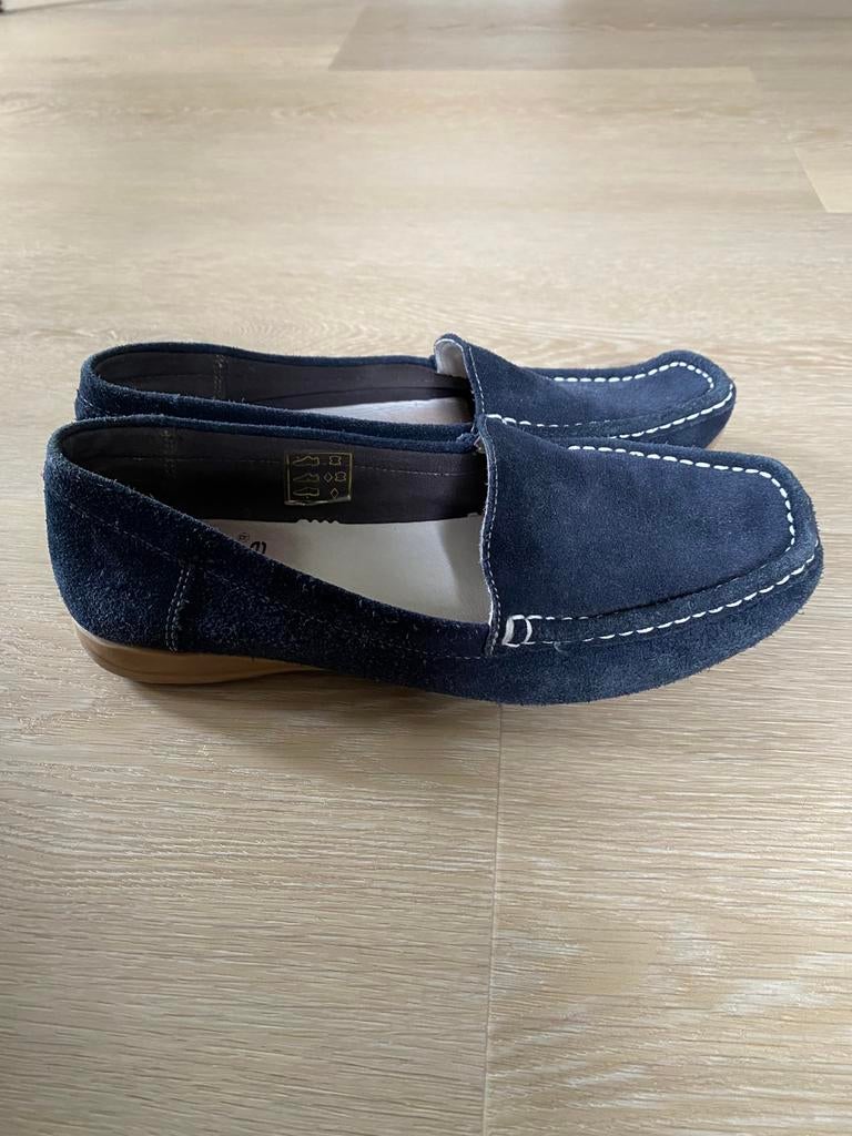 Te koop: Beegle Loafers. Echt leder, Blauw, Instappers, Ophalen of Verzenden, Gedragen