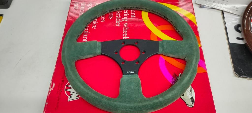 Raid Stuur Groene Alcantara 36cm diameter, Ophalen of Verzenden