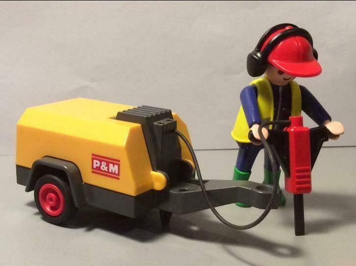 playmobil 3270 bouwvakker met drilboor, Ophalen of Verzenden, Gebruikt, Complete set