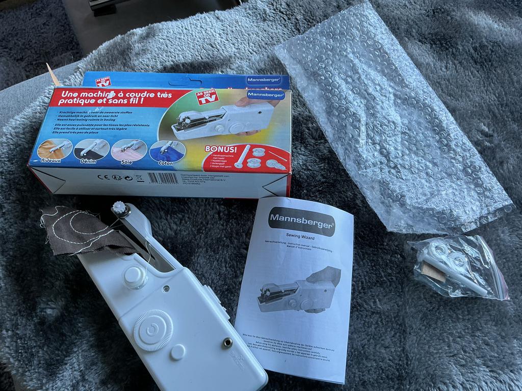 Mannsberger Sewing Wizard draagbare naaimachine, Ophalen of Verzenden, Gebruikt, Naaimachine, Overige merken