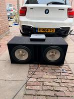 Subwoofer Set 2x 12” Rockford + Versterker + Dubbele Kist, Auto diversen, Autospeakers, Ophalen of Verzenden, Zo goed als nieuw