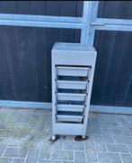 Grijze kunststof ladeblok op wielen met 5 laden, Huis en Inrichting, Kasten | Ladekasten, Ophalen, Gebruikt, 5 laden of meer, 100 tot 150 cm
