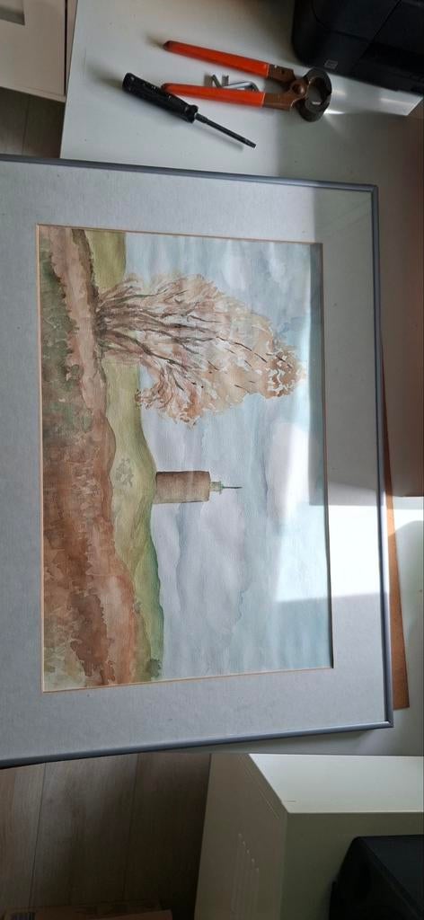 De watertoren, Antiek en Kunst, Kunst | Tekeningen en Foto's, Ophalen of Verzenden