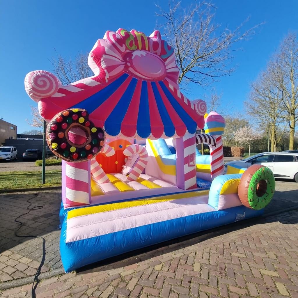Springkussen 'Candy' te huur, huren., Ophalen, Zo goed als nieuw, Overige