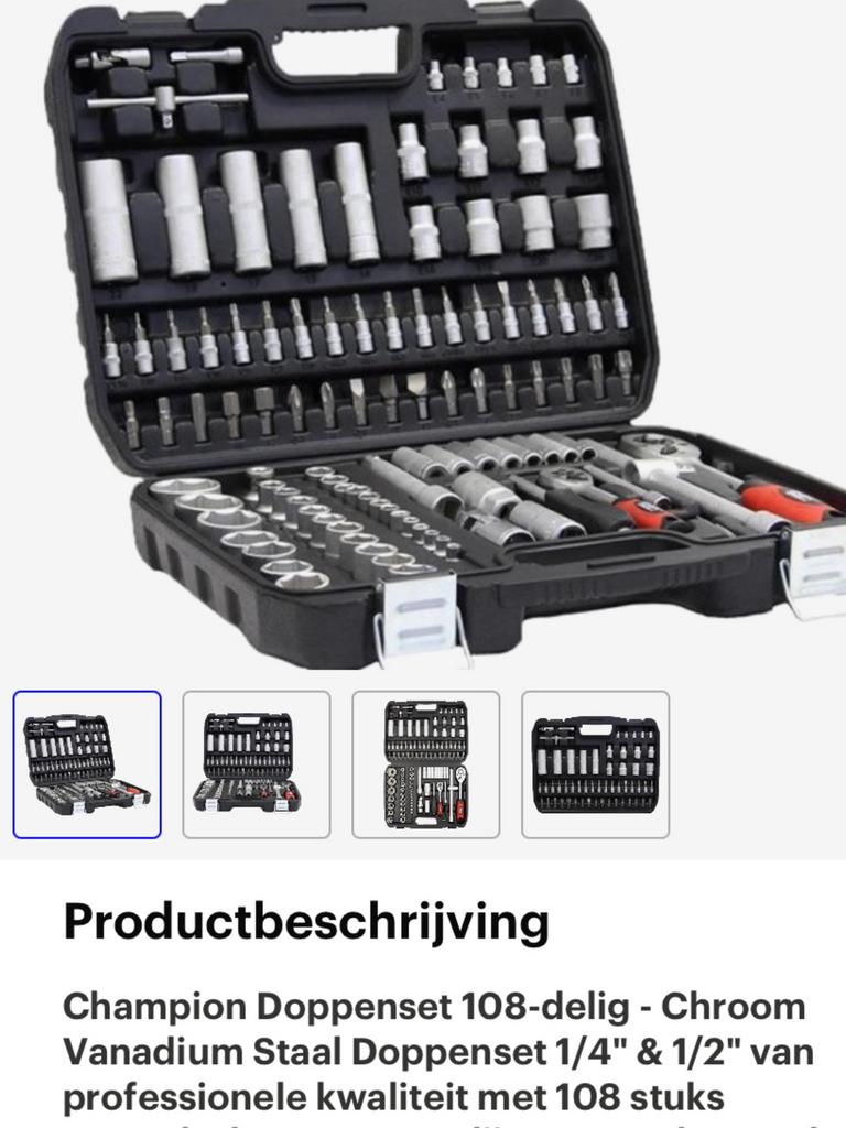 108 delig doppen set 8-32 Chrome, Ophalen of Verzenden, Nieuw