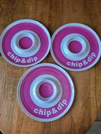 3x Roze Chip & Dip Schalen - Feestelijk en Praktisch, Overige materialen, Gebruikt, Ophalen of Verzenden, Schaal of Schalen