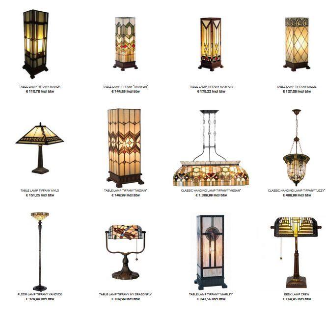 Diverse Tiffany Lampen, Ophalen, Nieuw, Minder dan 50 cm, Tiffany